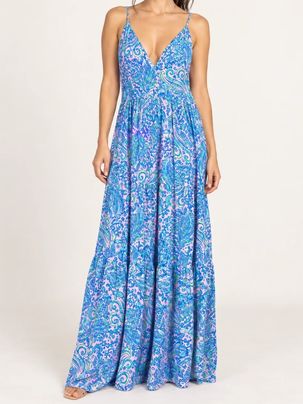 Lilly Pulitzer Maribella Halter Maxi Dress in Lilac Rose We Mermaid It
